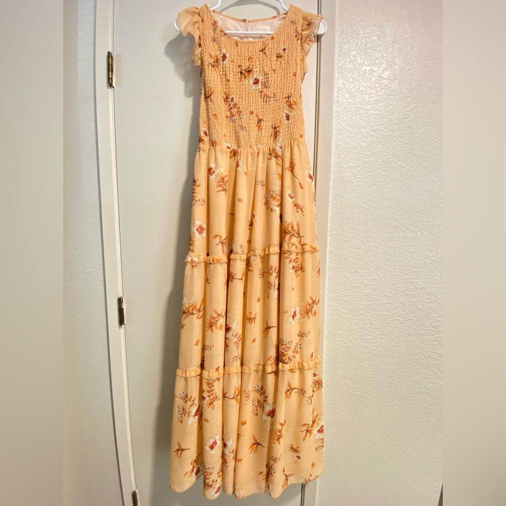 Summer dress, spring dress, maxi dress, yellow dress